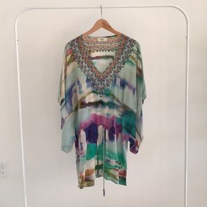 Camilla Silk Kaftan Tunic